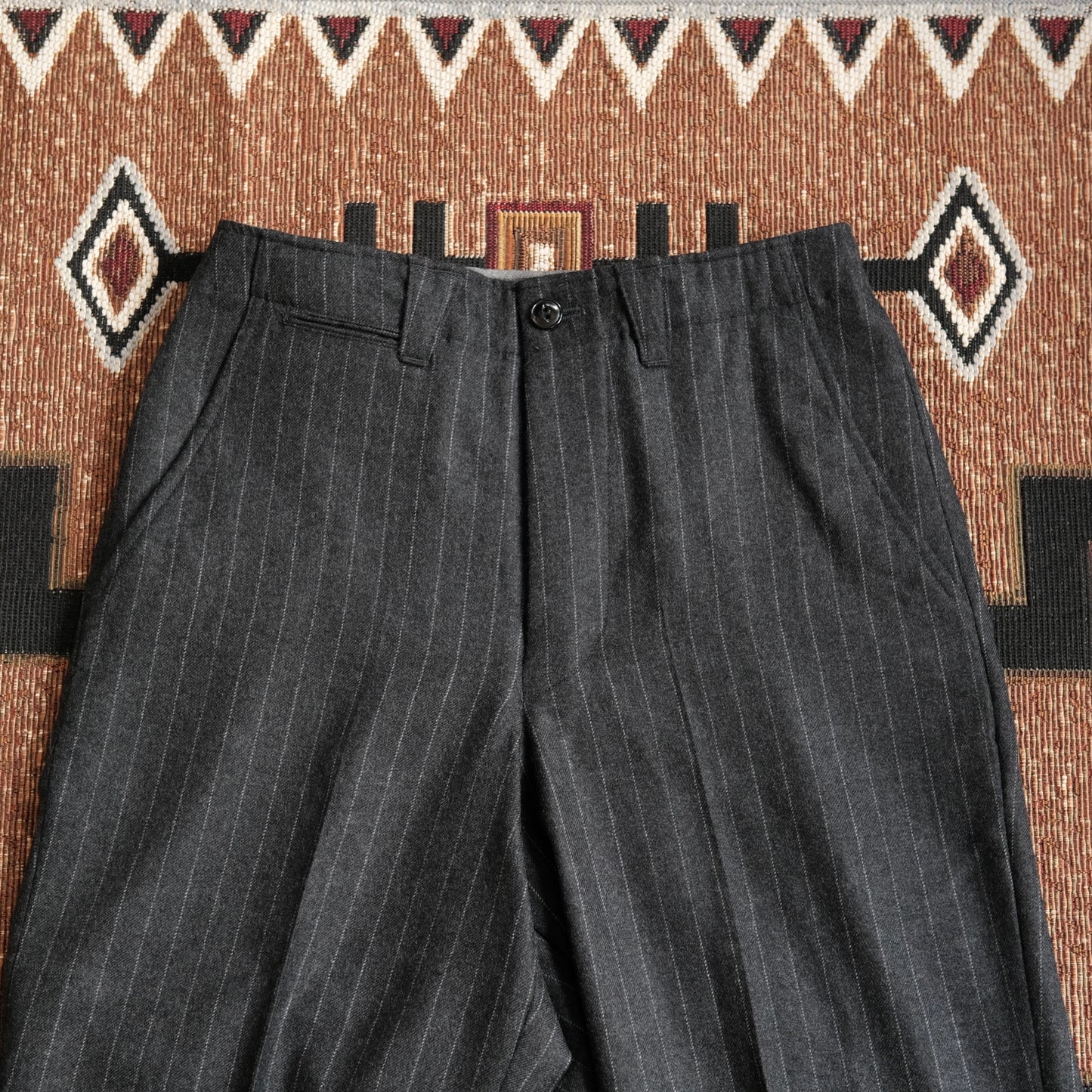 BLACK SIGN Chalk Stripe Officer Trousers