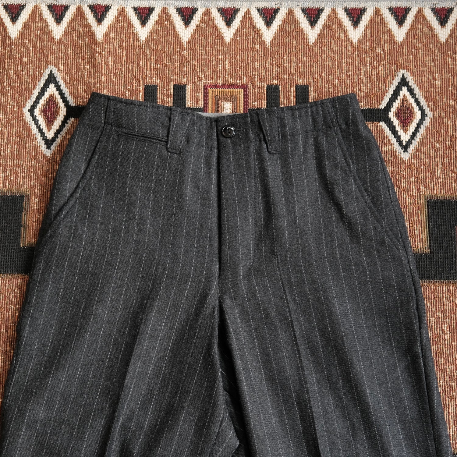 BLACK SIGN Chalk Stripe Officer Trousers