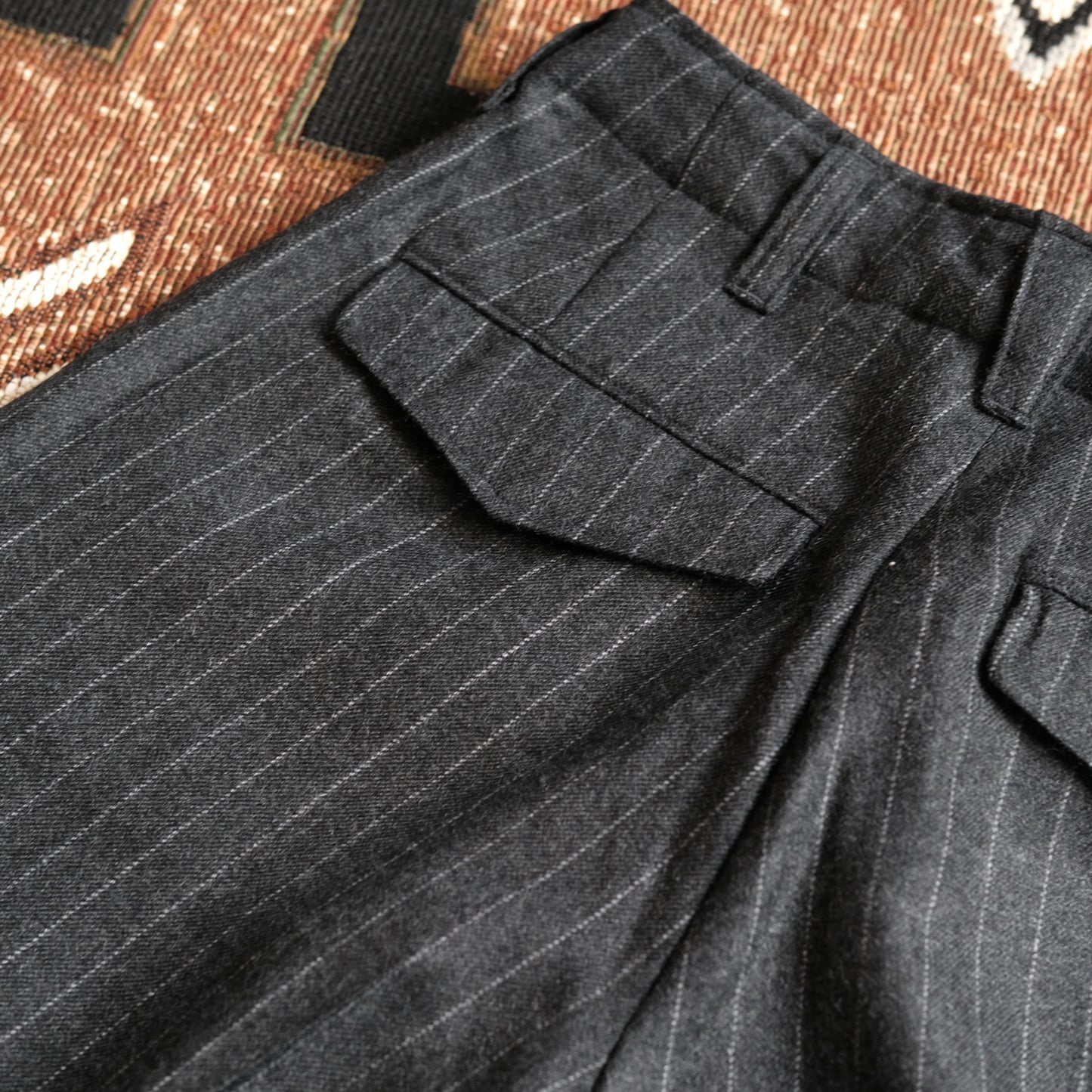 BLACK SIGN Chalk Stripe Officer Trousers