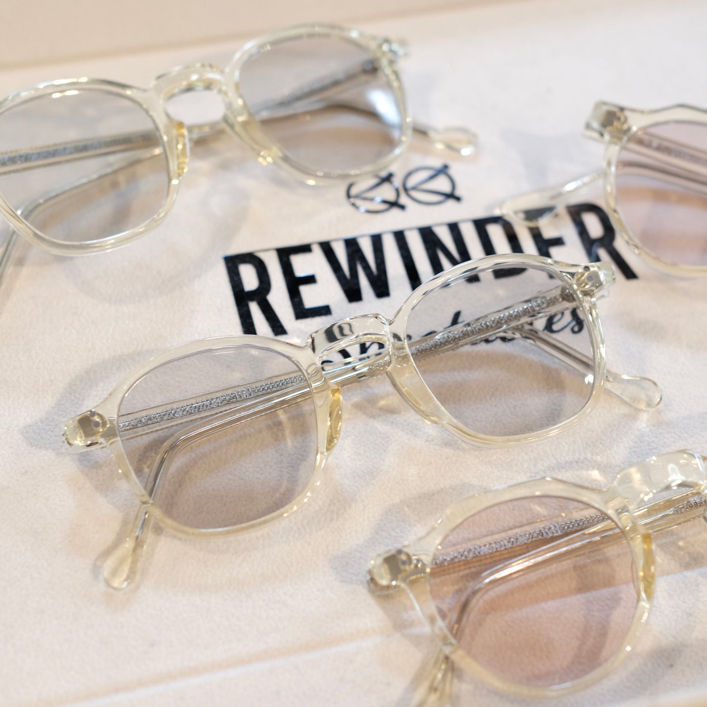 Rewinder Spectacles x Leather Healer Welly Sunglasses (Smoke Beige)