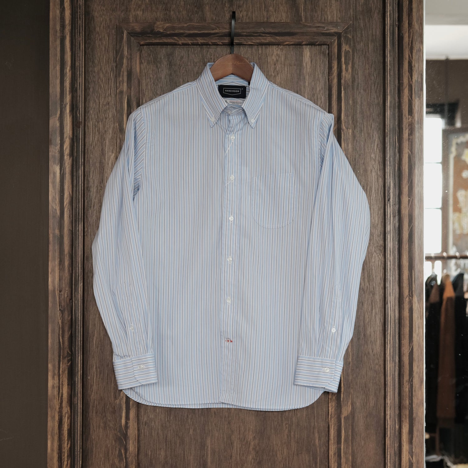 HAND ROOM Broad Stripe Button Down Shirt