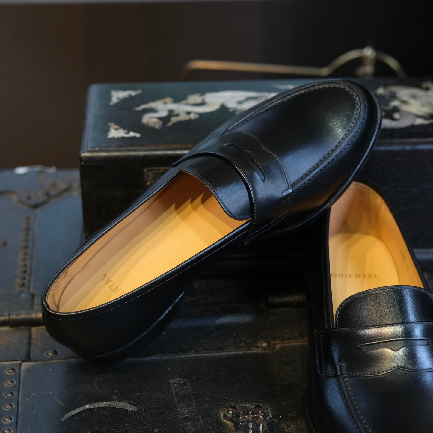 Oriental Shoemaker Calf Albers Penny Loafers