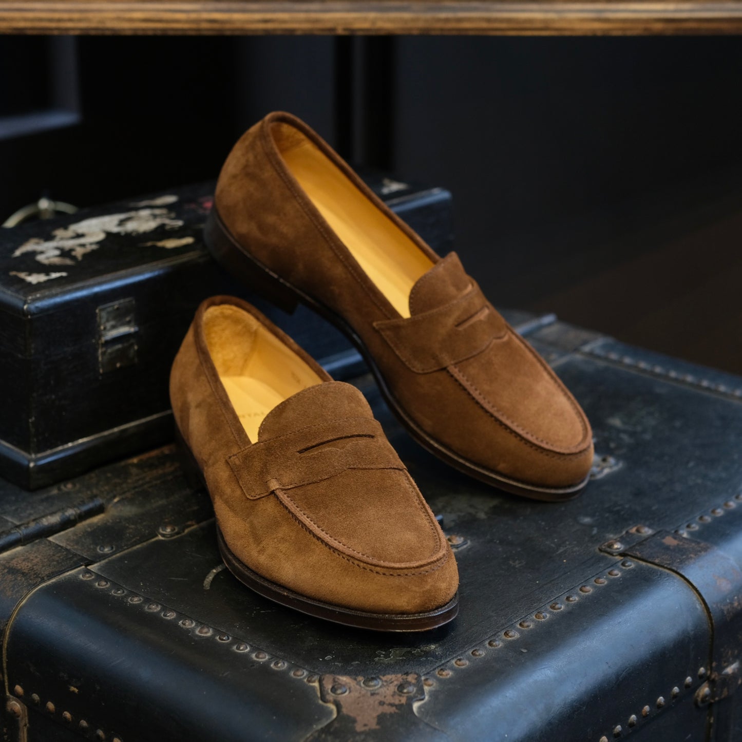 Oriental Shoemaker Suede Albers Penny Loafers