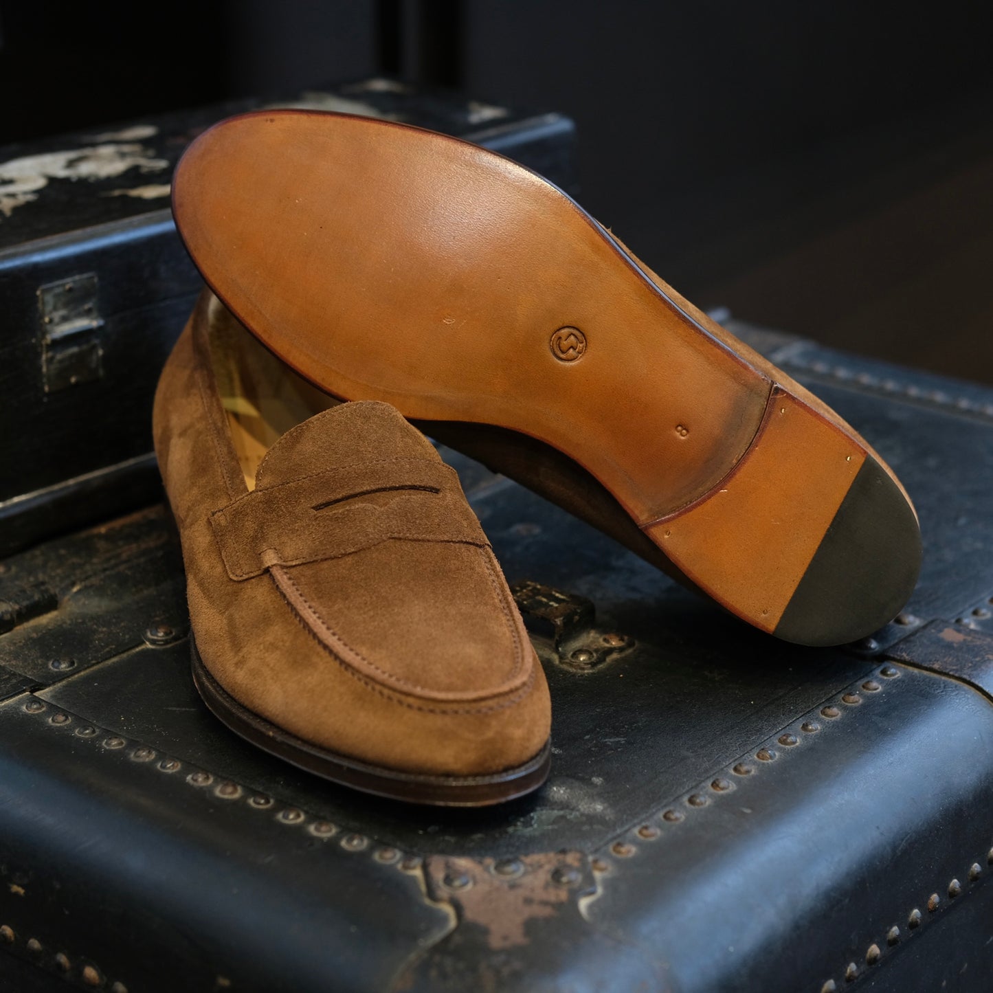 Oriental Shoemaker Suede Albers Penny Loafers