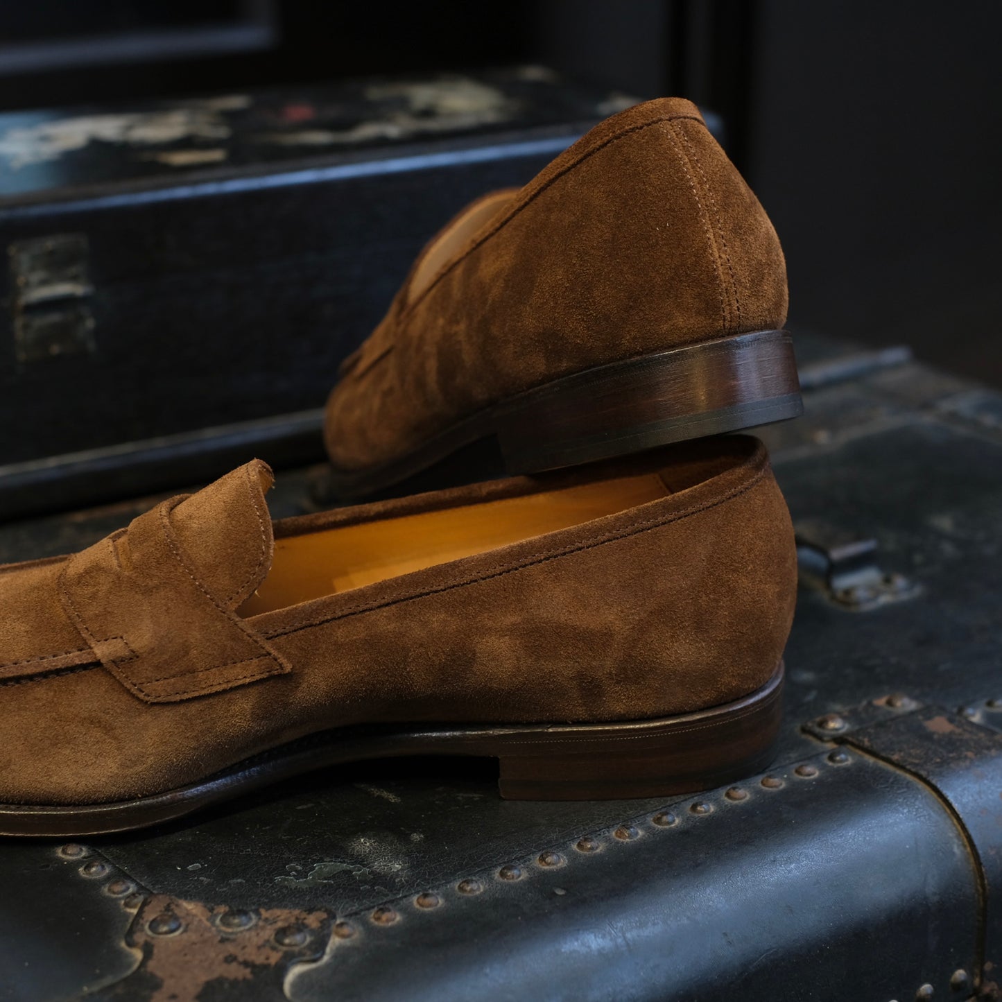 Oriental Shoemaker Suede Albers Penny Loafers