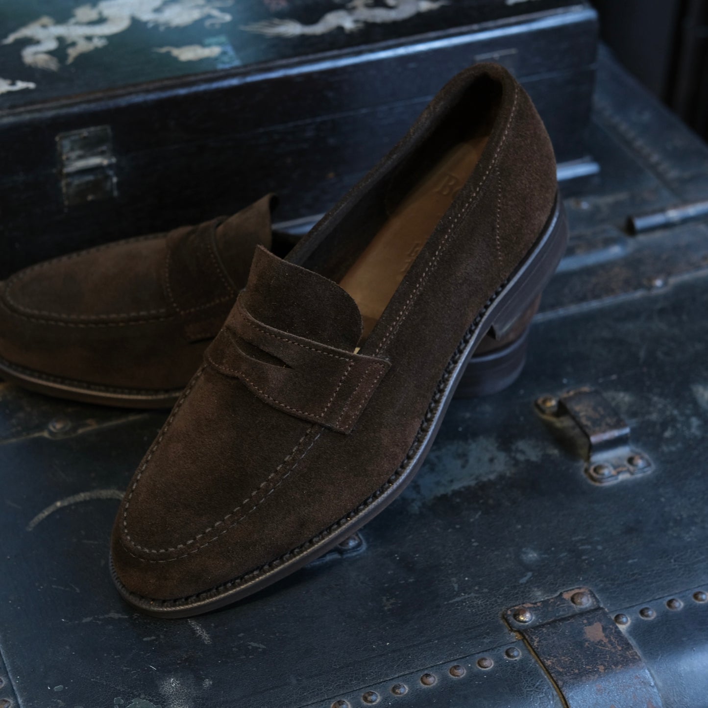 Berwick1707 Suede Unlined Penny Loafer