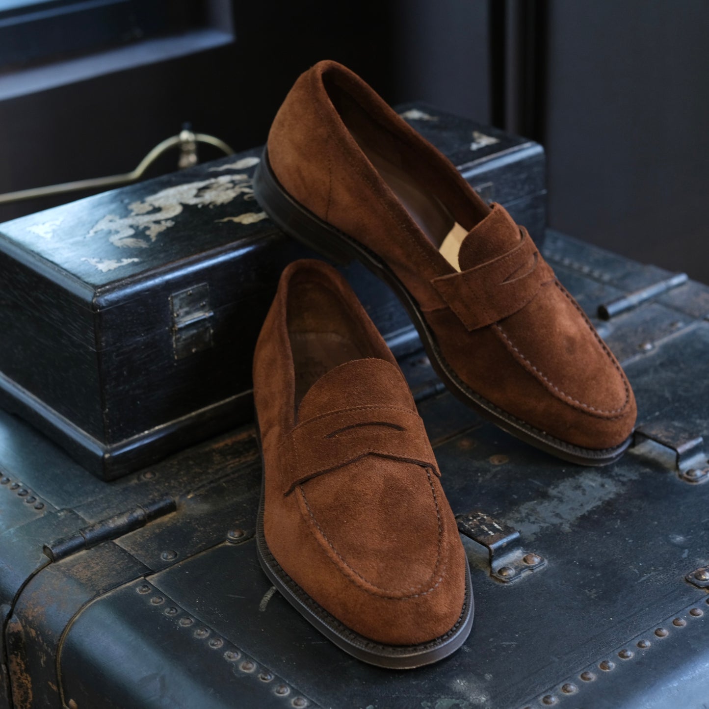 Berwick1707 Suede Unlined Penny Loafer