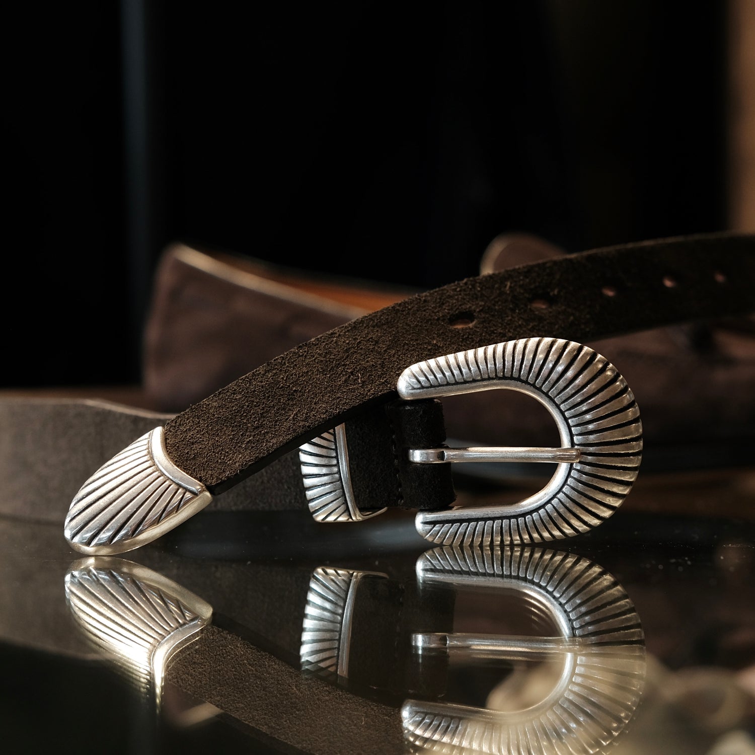 Adriano Meneghetti Josh Mid Suede Leather Belt