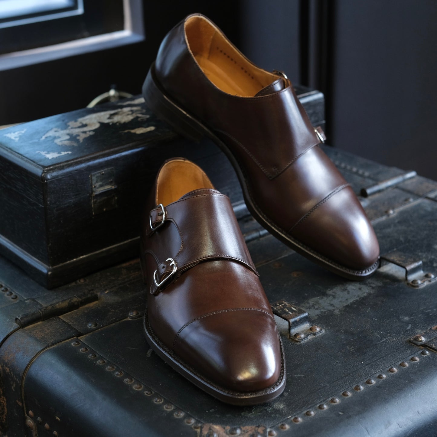 Berwick1707 Double Monk Strap (Chiseled Toe)