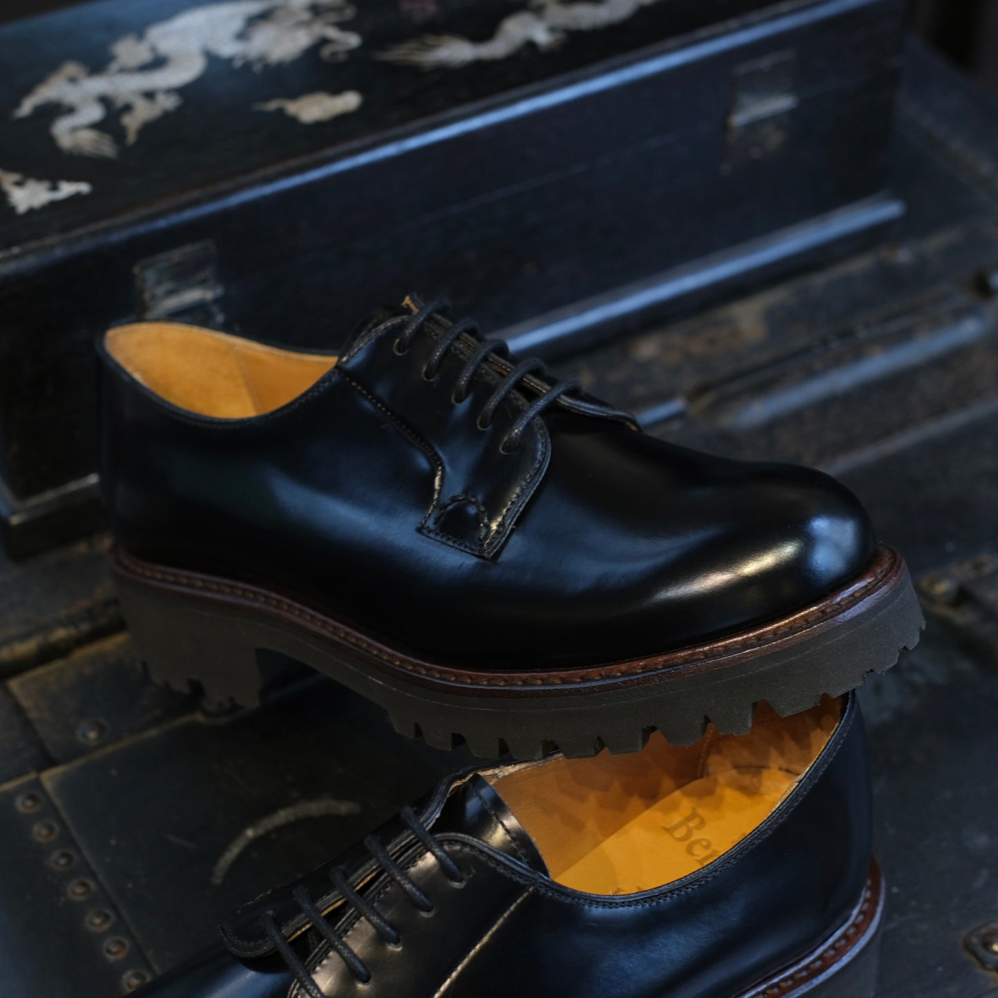 Berwick1707 Plain Toe Derby (Rubber Soles)