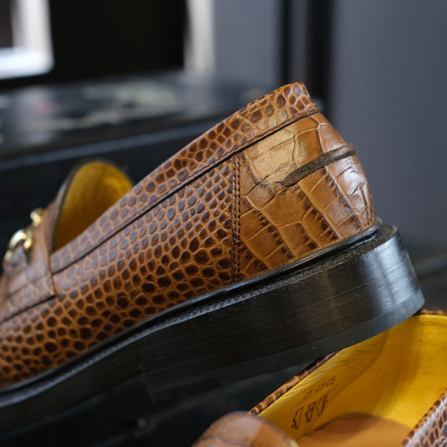 Blackstock & Weber Mason Horsebit Loafer (Honey Croc)