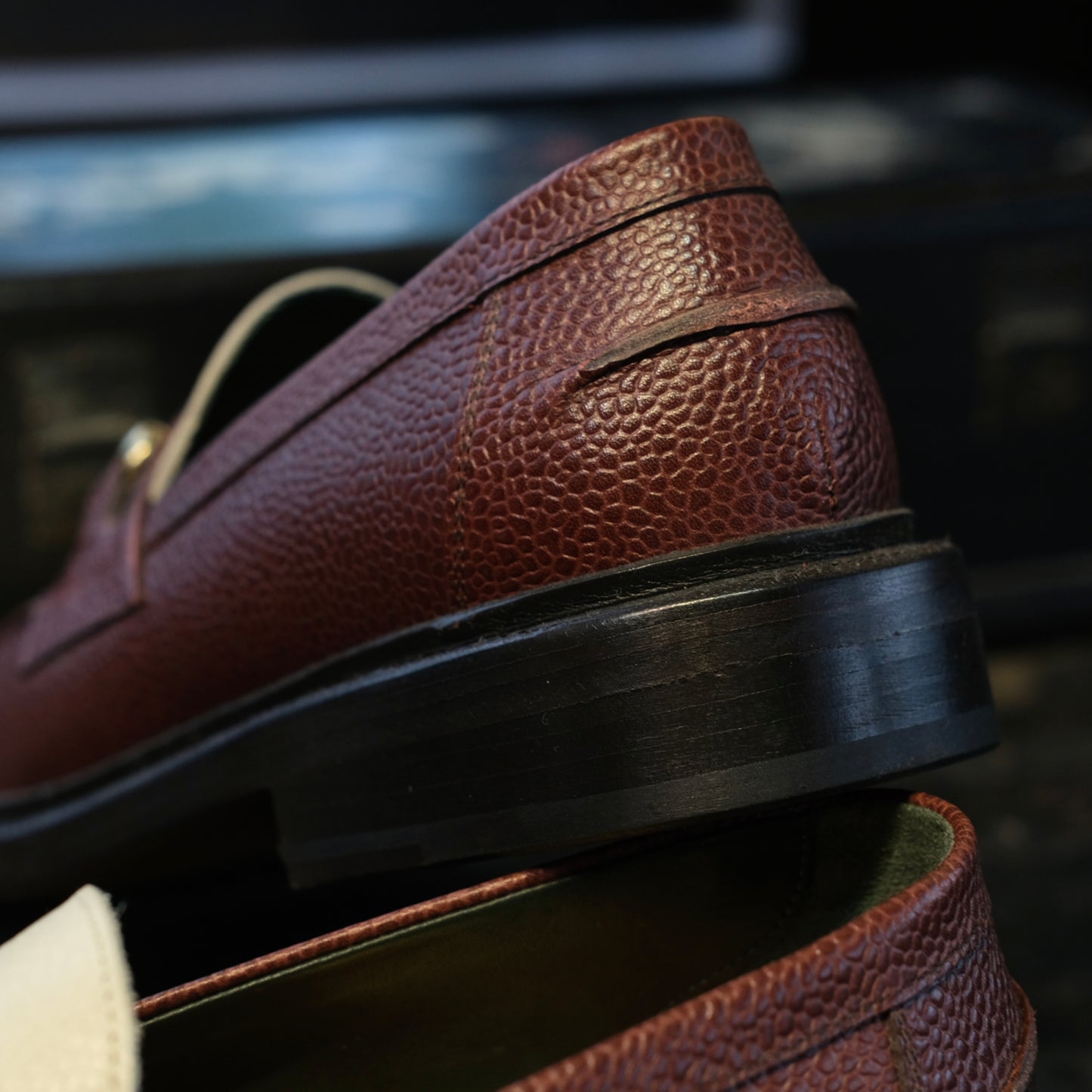 Blackstock & Weber Mason Horsebit Loafer (Bordeaux/Cream)