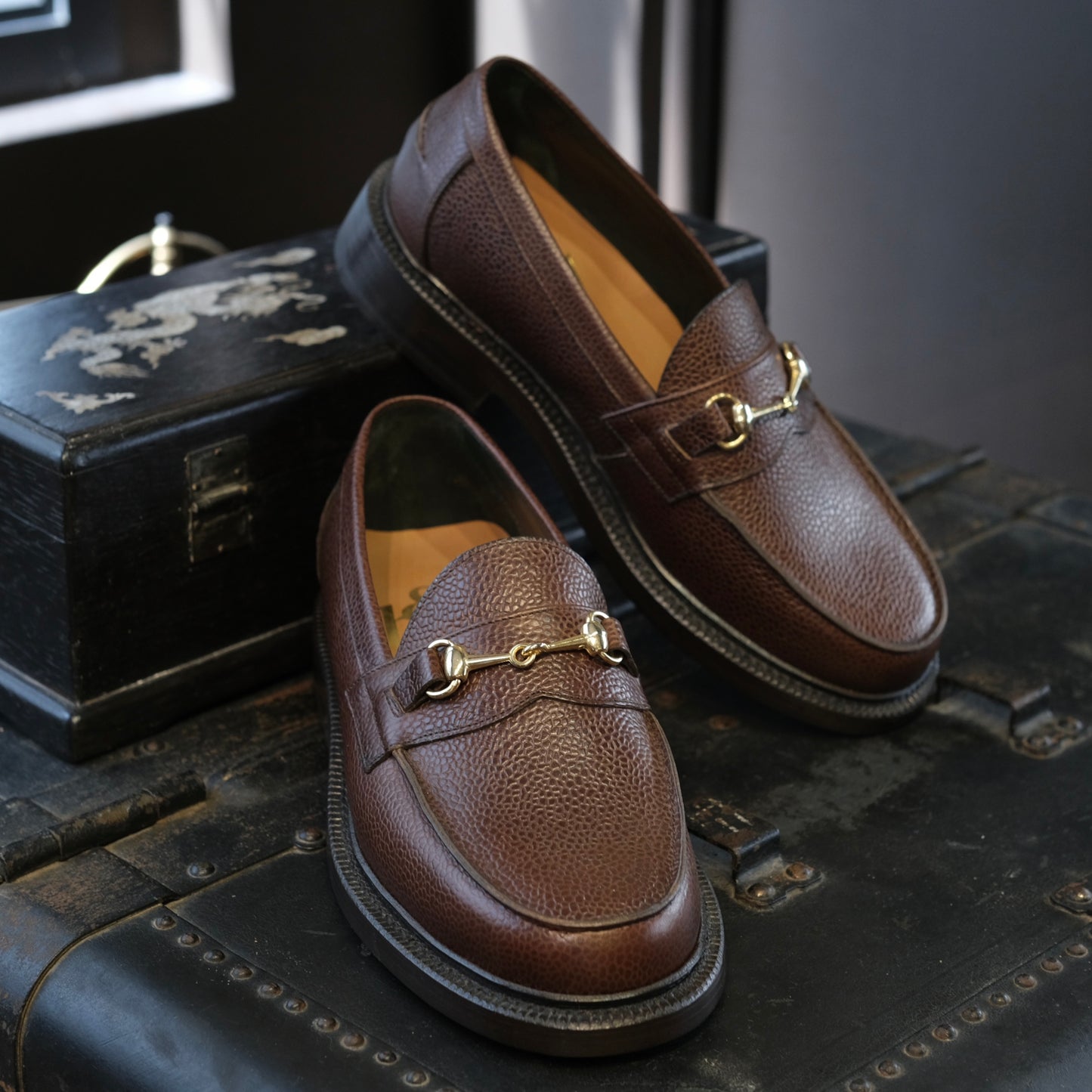 Blackstock & Weber Mason Horsebit Loafer (Chocolate Pebble)