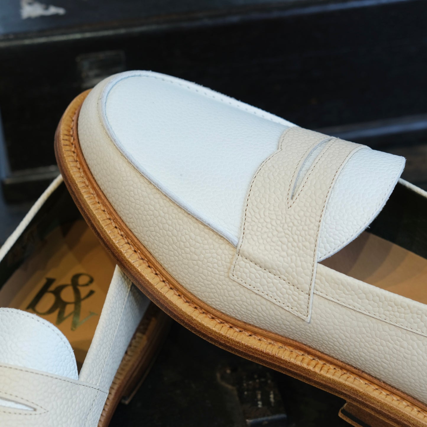 Blackstock & Weber Ellis Penny Loafer (Cream/White)