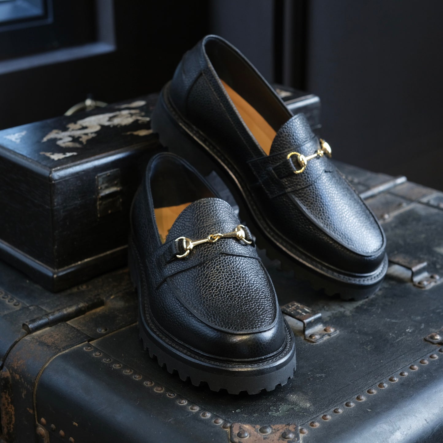 Blackstock & Weber Mason Horsebit Loafer Vibram 1757 (Onyx Pebble)