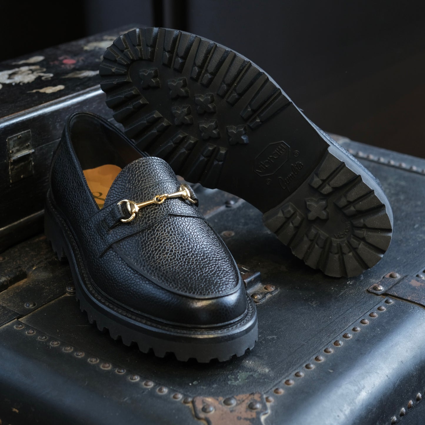 Blackstock & Weber Mason Horsebit Loafer Vibram 1757 (Onyx Pebble)