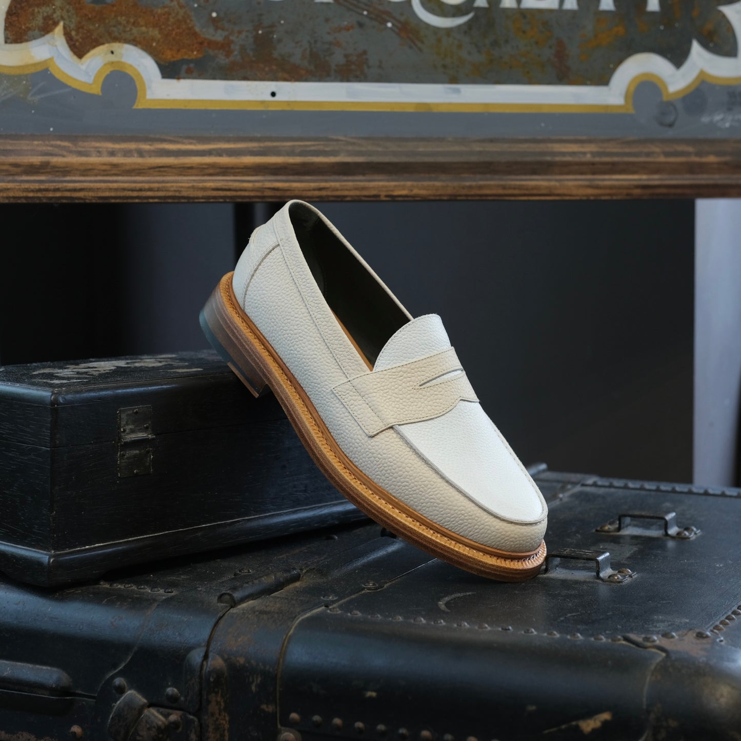 Blackstock & Weber Ellis Penny Loafer (Cream/White)