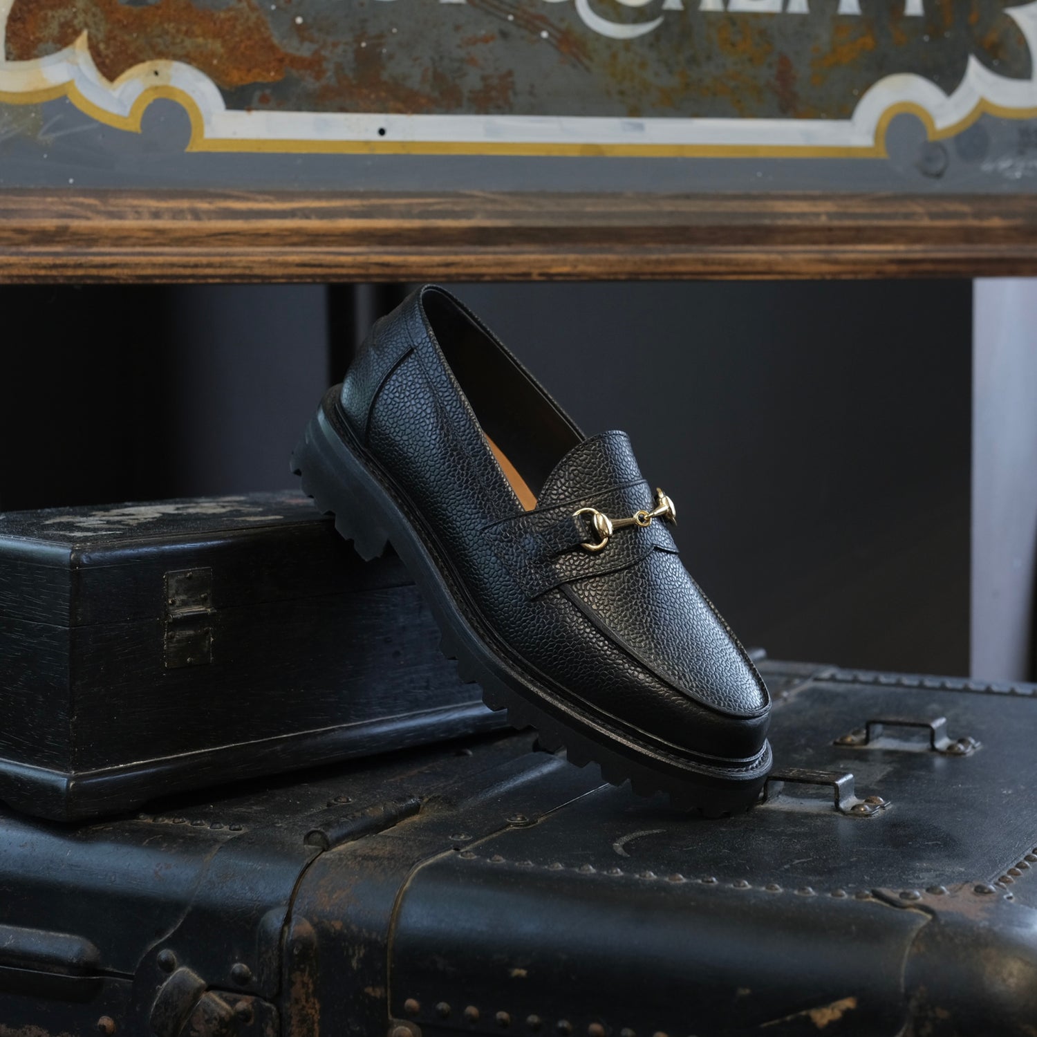 Blackstock & Weber Mason Horsebit Loafer Vibram 1757 (Onyx Pebble)