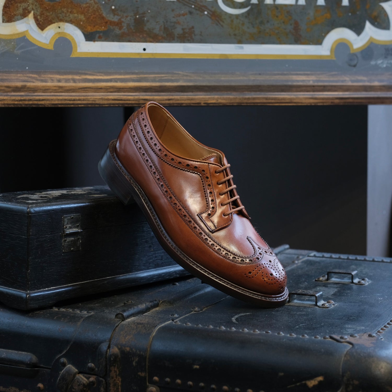 Berwick1707 Shell Cordovan Long Wing Derby