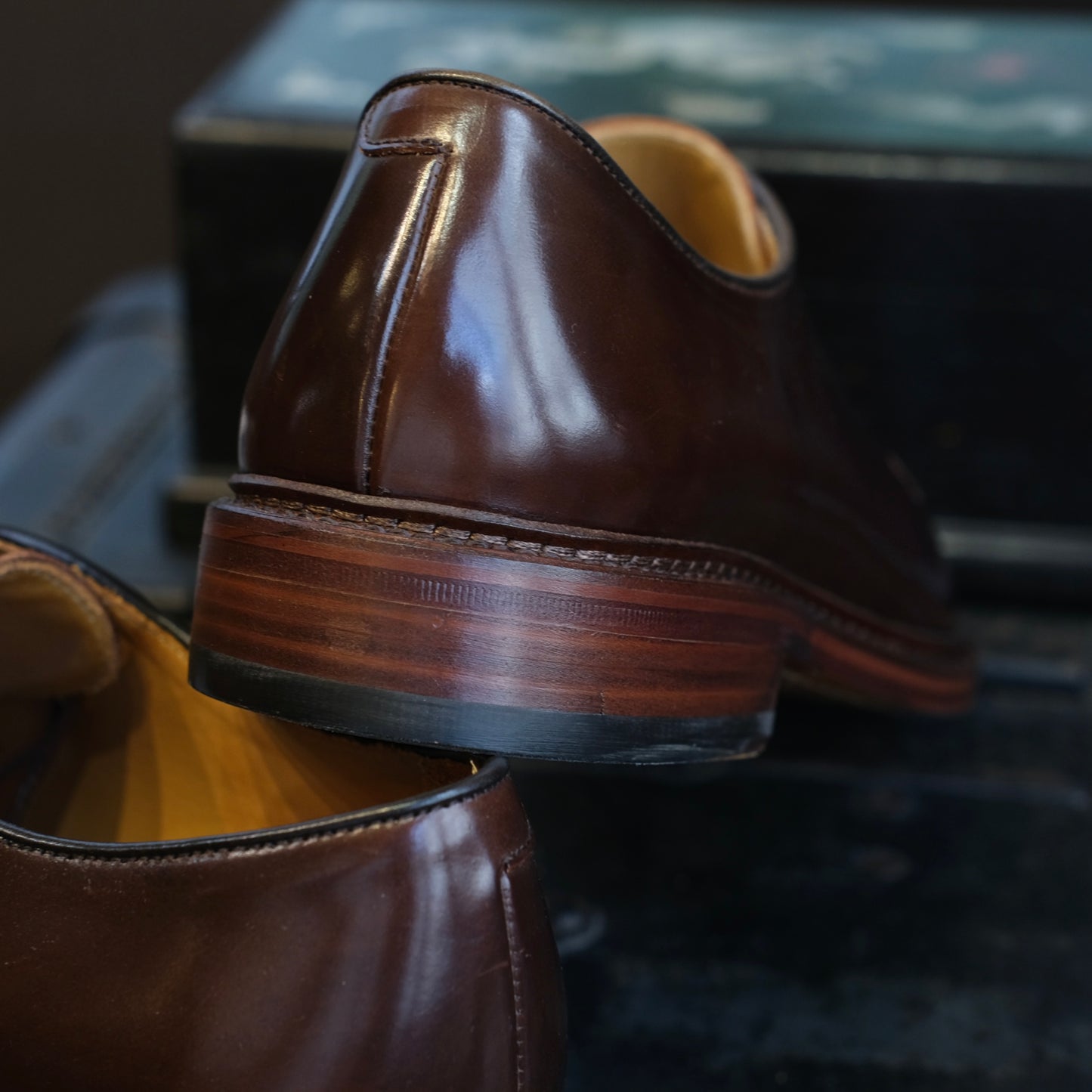 Berwick1707 Shell Cordovan Plain Toe Derby