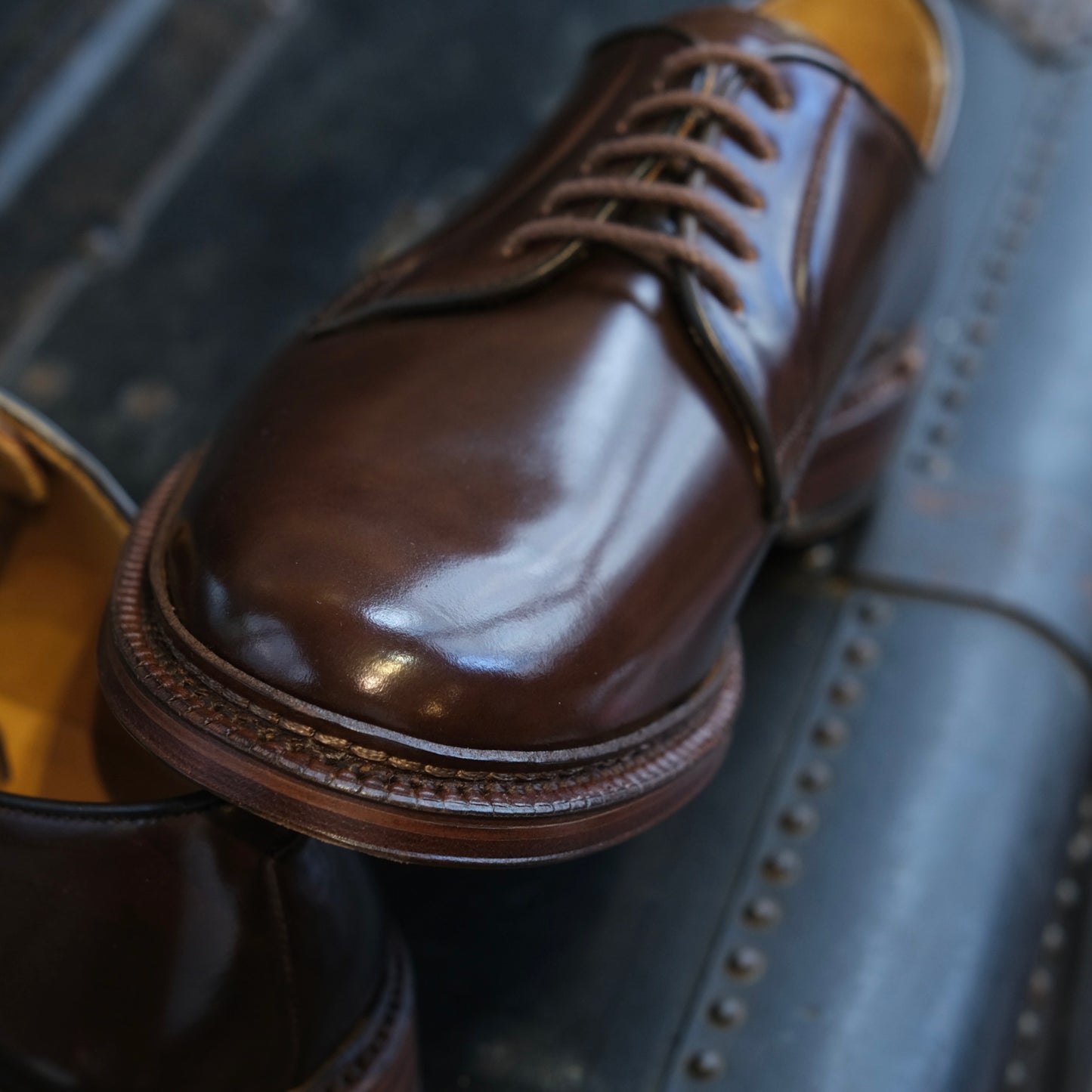 Berwick1707 Shell Cordovan Plain Toe Derby