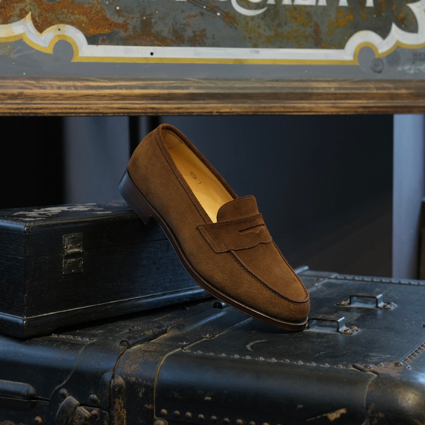 Oriental Shoemaker Suede Albers Penny Loafers