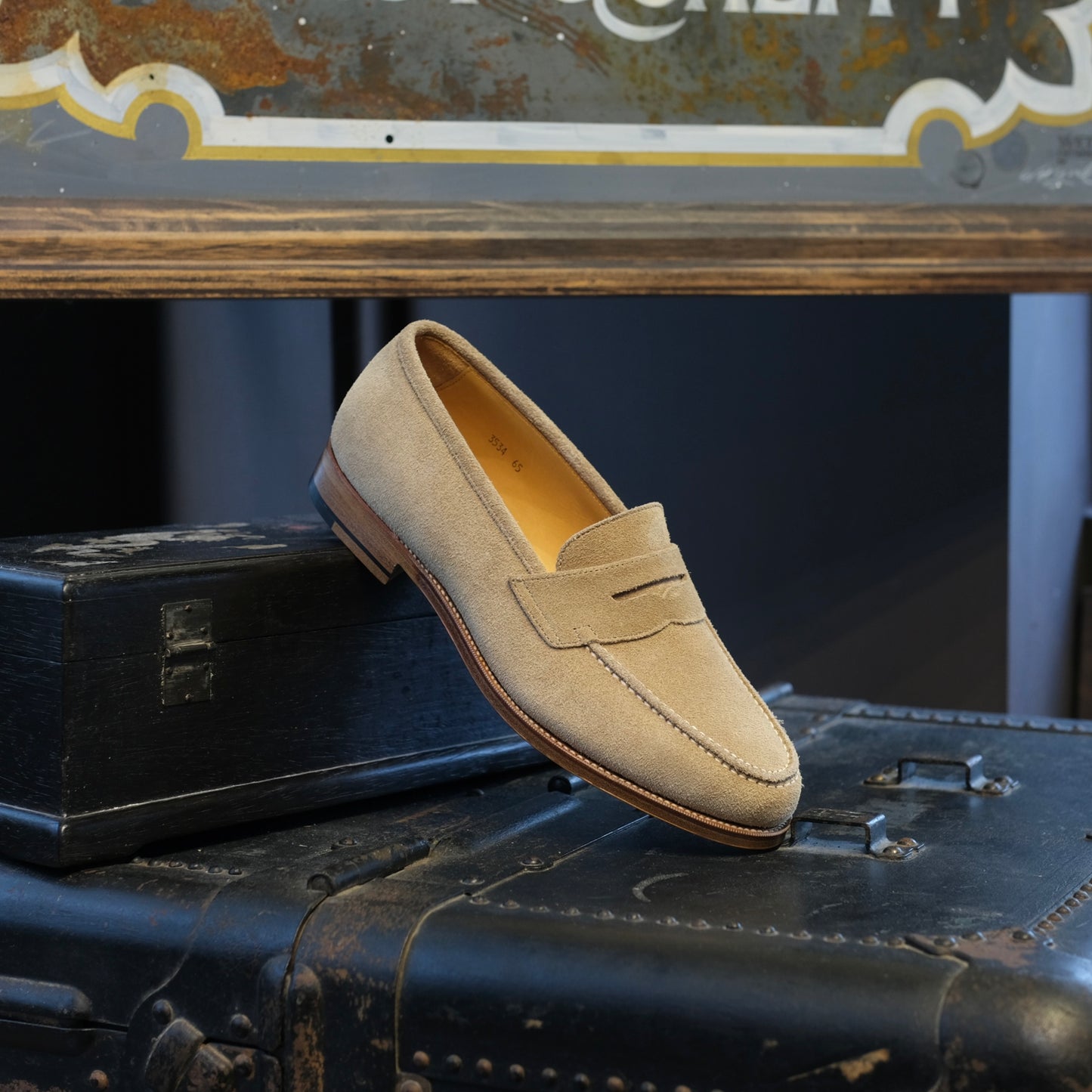 Oriental Shoemaker Suede Albers Penny Loafers