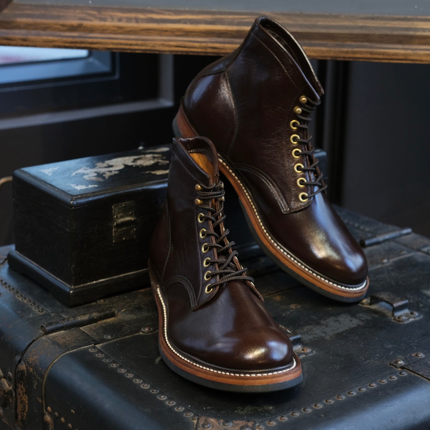 Y'2 LEATHER Aniline Horse Work Boots