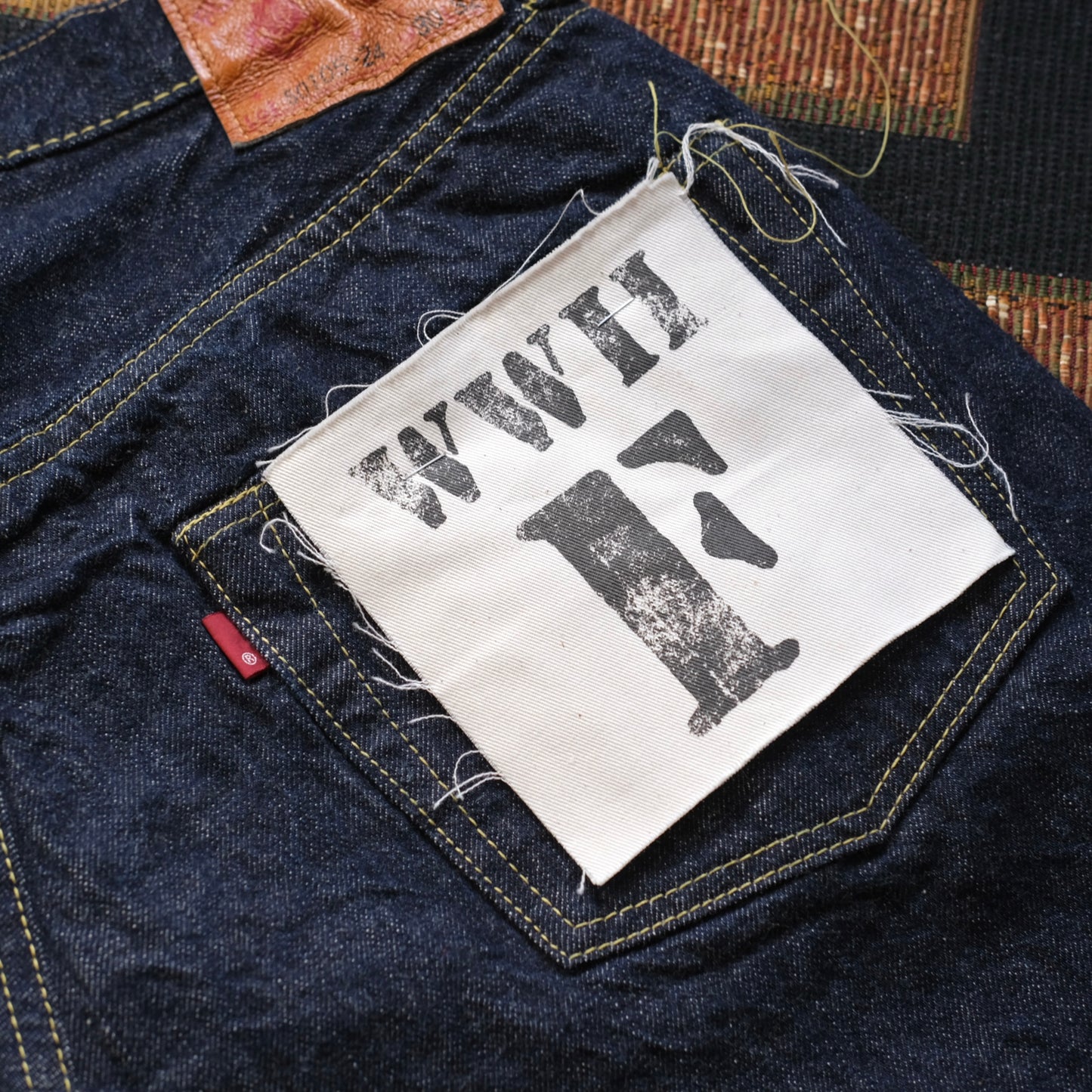 FULL COUNT WWII Model Brown Cotton Denim Pants