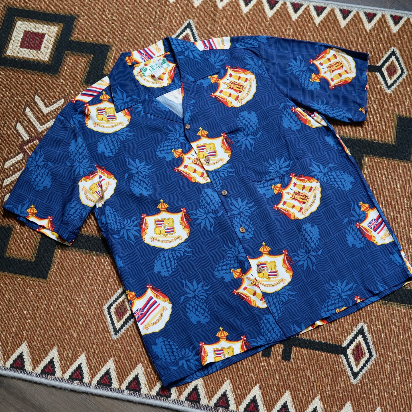 Two Palms Rayon Shirts (Navy Crest)