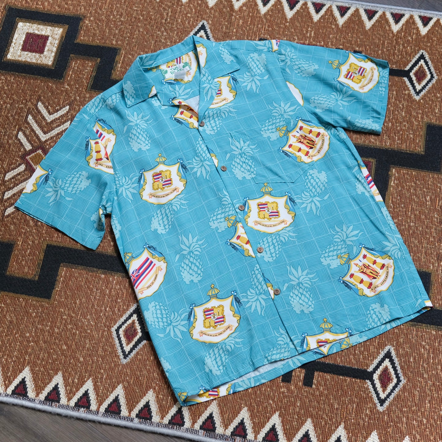 Two Palms Rayon Shirts (Turquoise Crest)