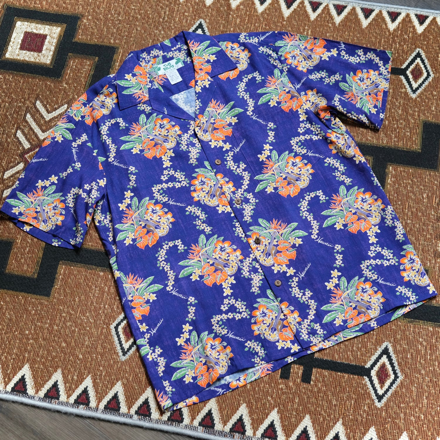 Two Palms Rayon Shirts (Purple Lei of Hawaii)