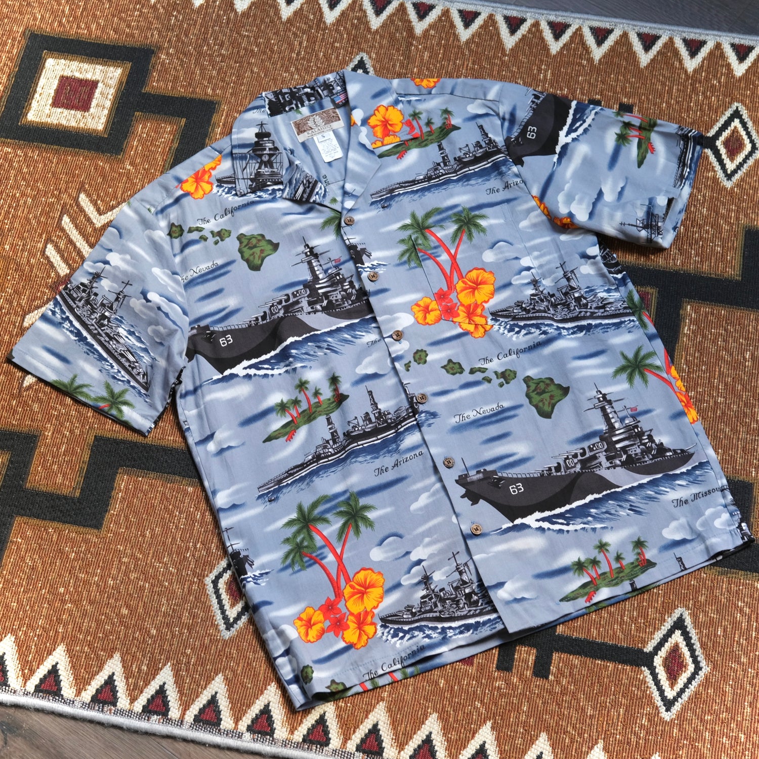 RJC Pearl Harbor Hawaii Navy Ships Aloha Shirt