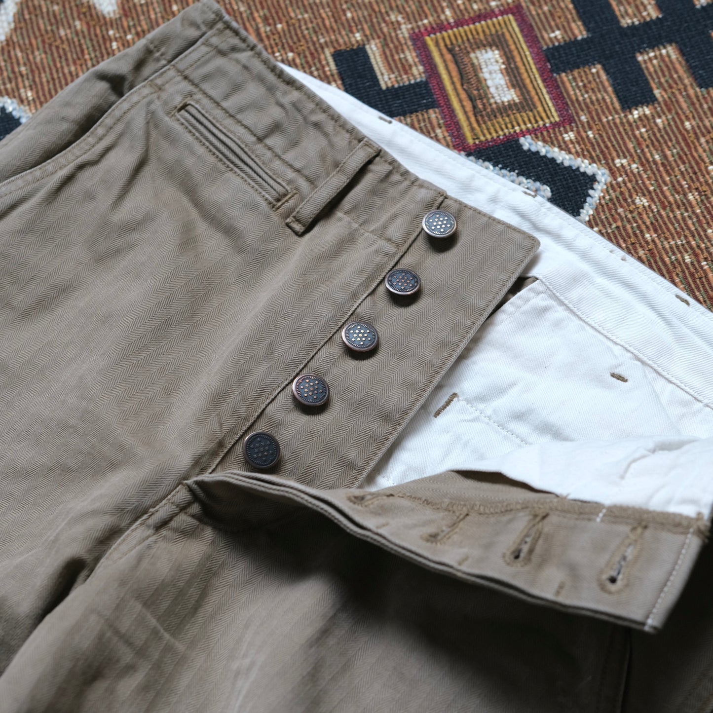 FULL COUNT U.S. Army Chino M-42 HBT Trousers