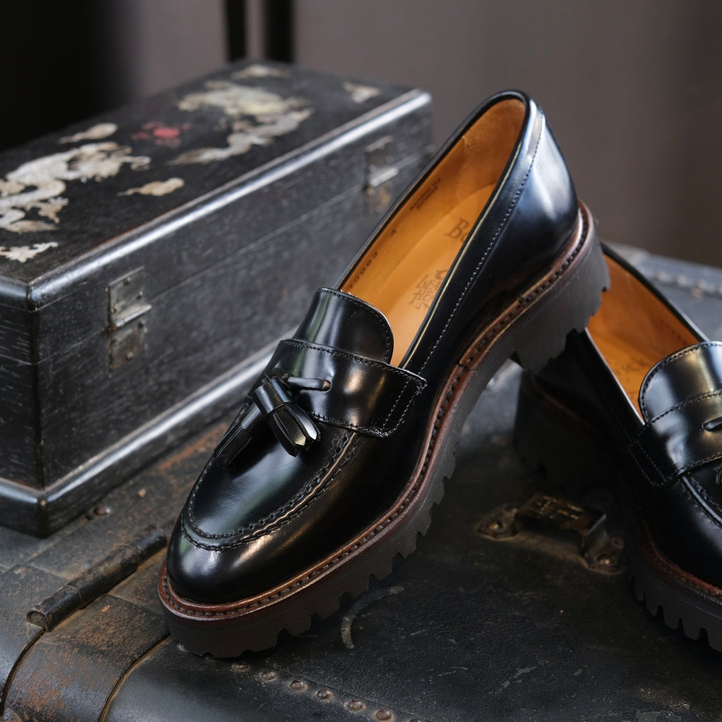 Berwick1707 Tassel Loafer (Rubber Soles)