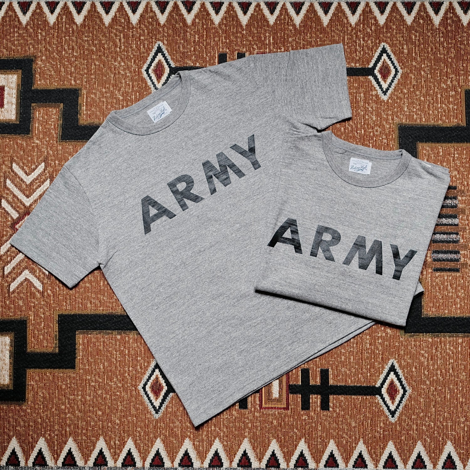 RIDING HIGH Custom Loopwheel S/S Print Tee (ARMY)