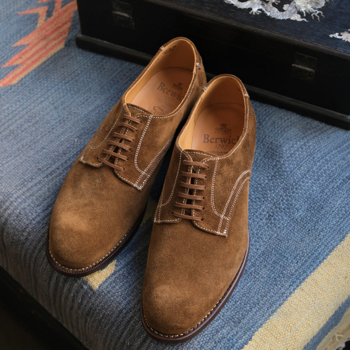 Berwick1707 Snuff Suede Service Shoe (5048)