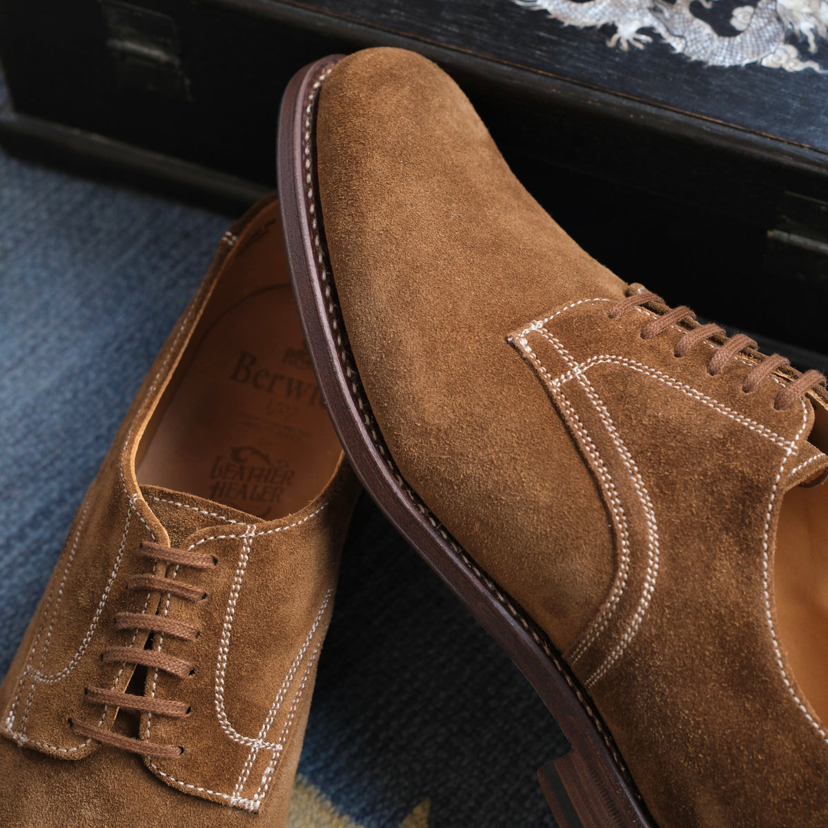 Berwick1707 Snuff Suede Service Shoe (5048)
