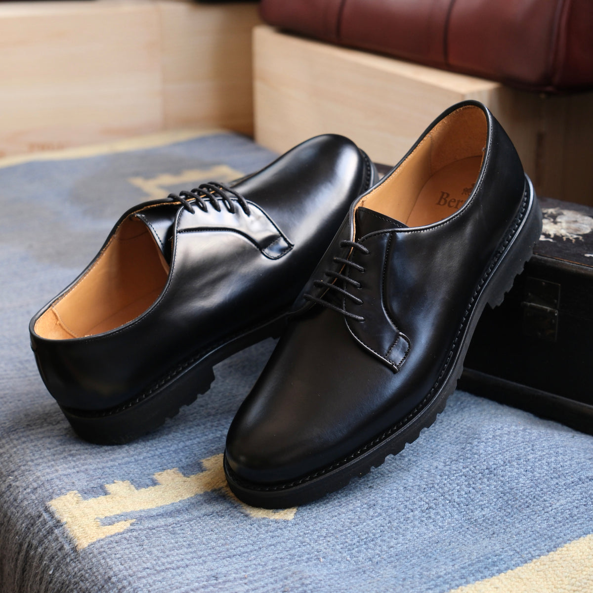 Berwick1707 Plain Toe Derby (Rubber Soles)