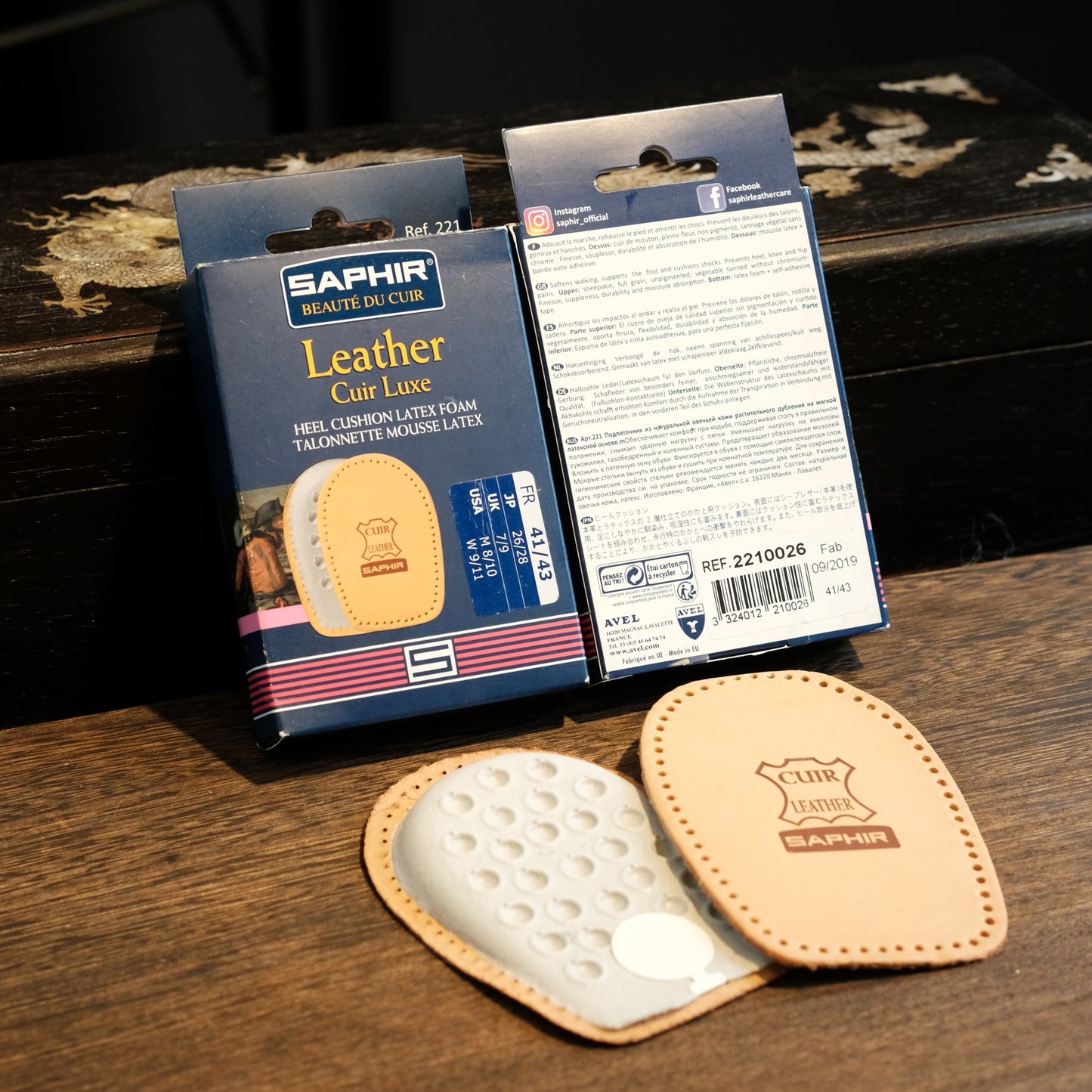 Saphir Leather Heel Cushions