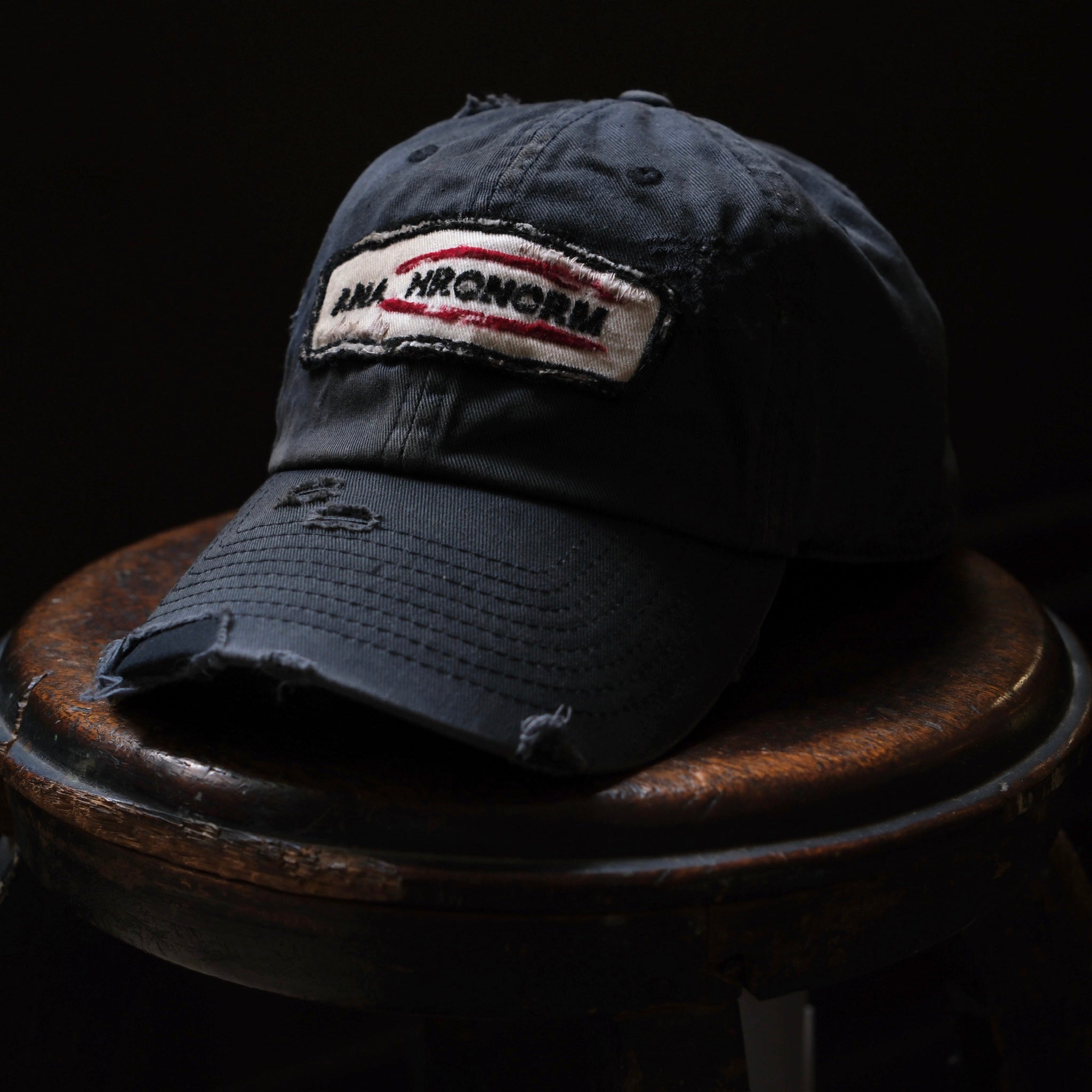 ANACHRONORM Distressed Patch 6 Panel Cap – Leather Healer