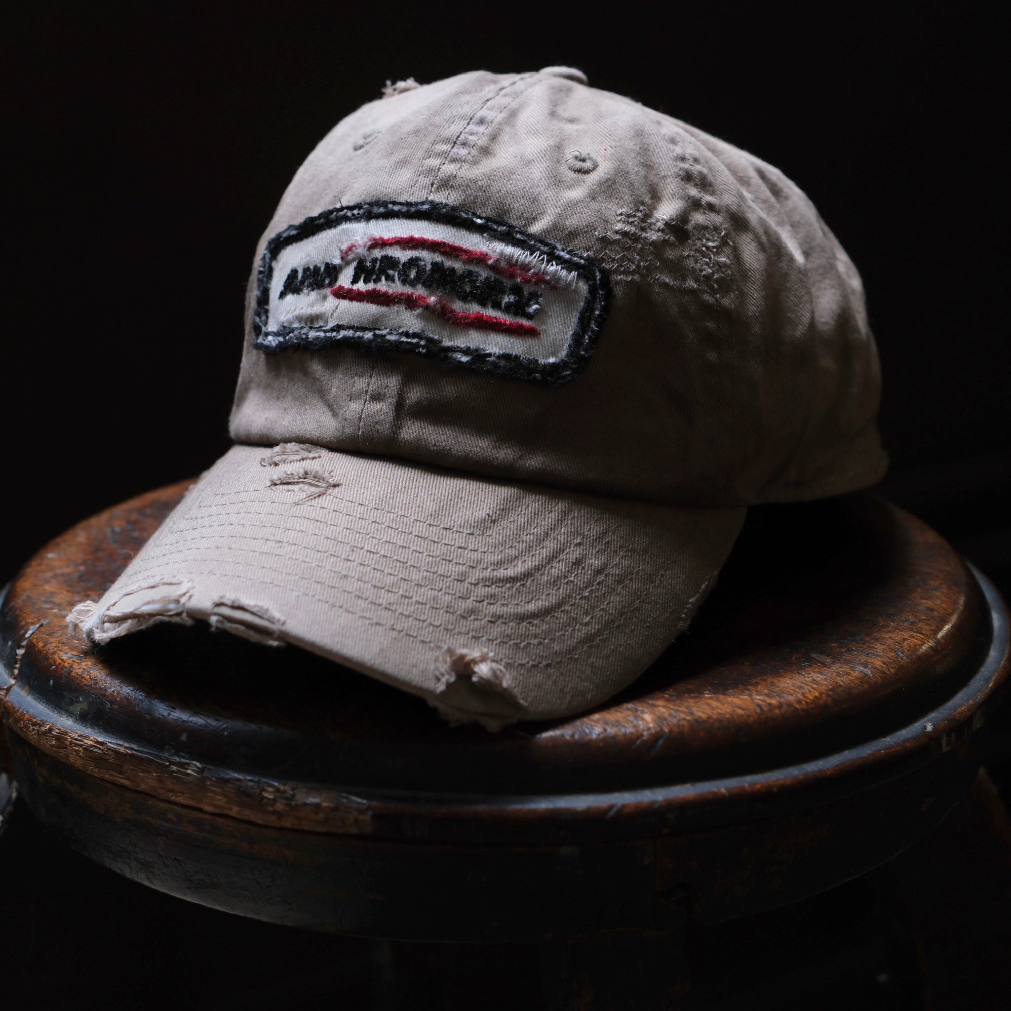 ANACHRONORM Distressed Patch 6 Panel Cap – Leather Healer