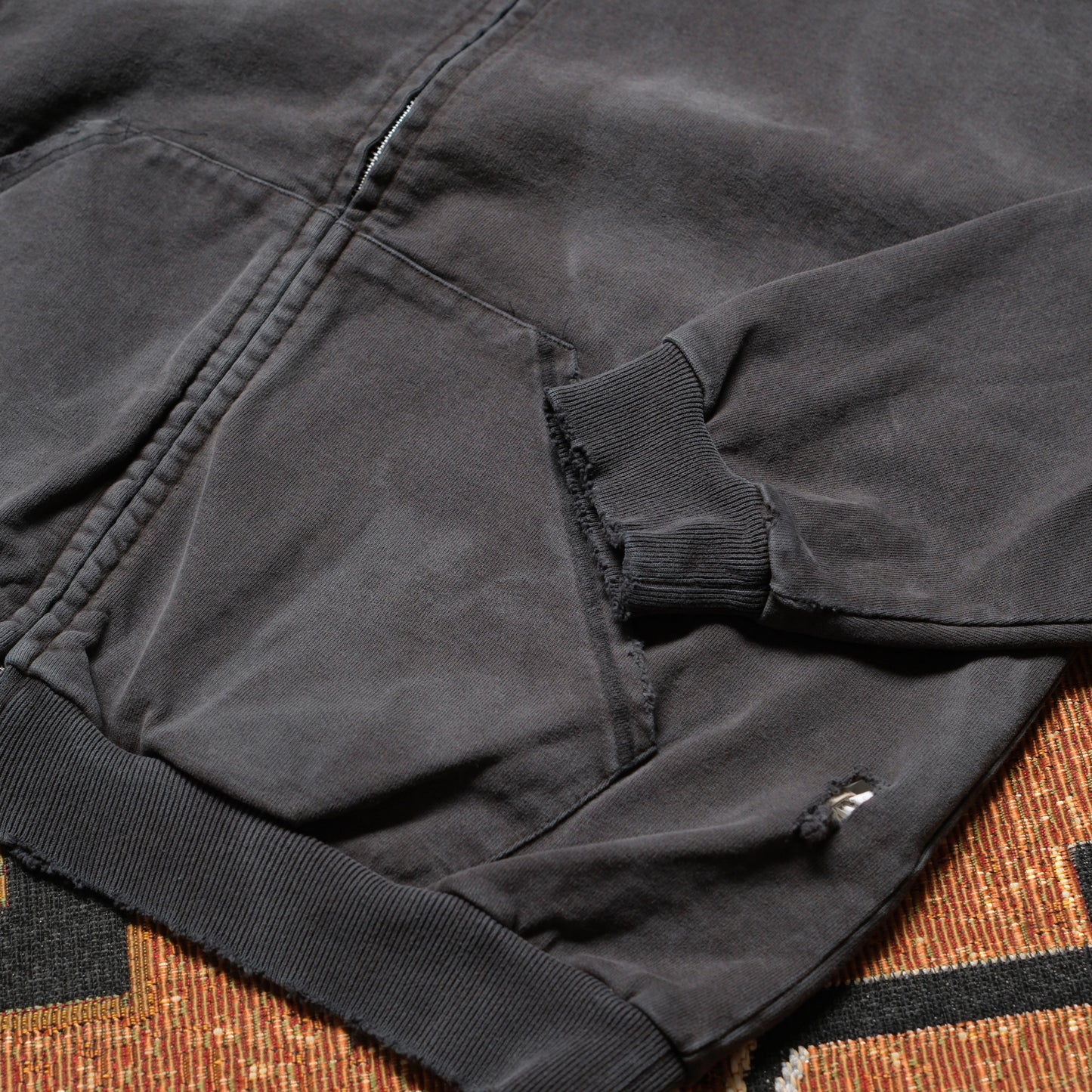 New Manual Vintage Washed Zip Hoodie