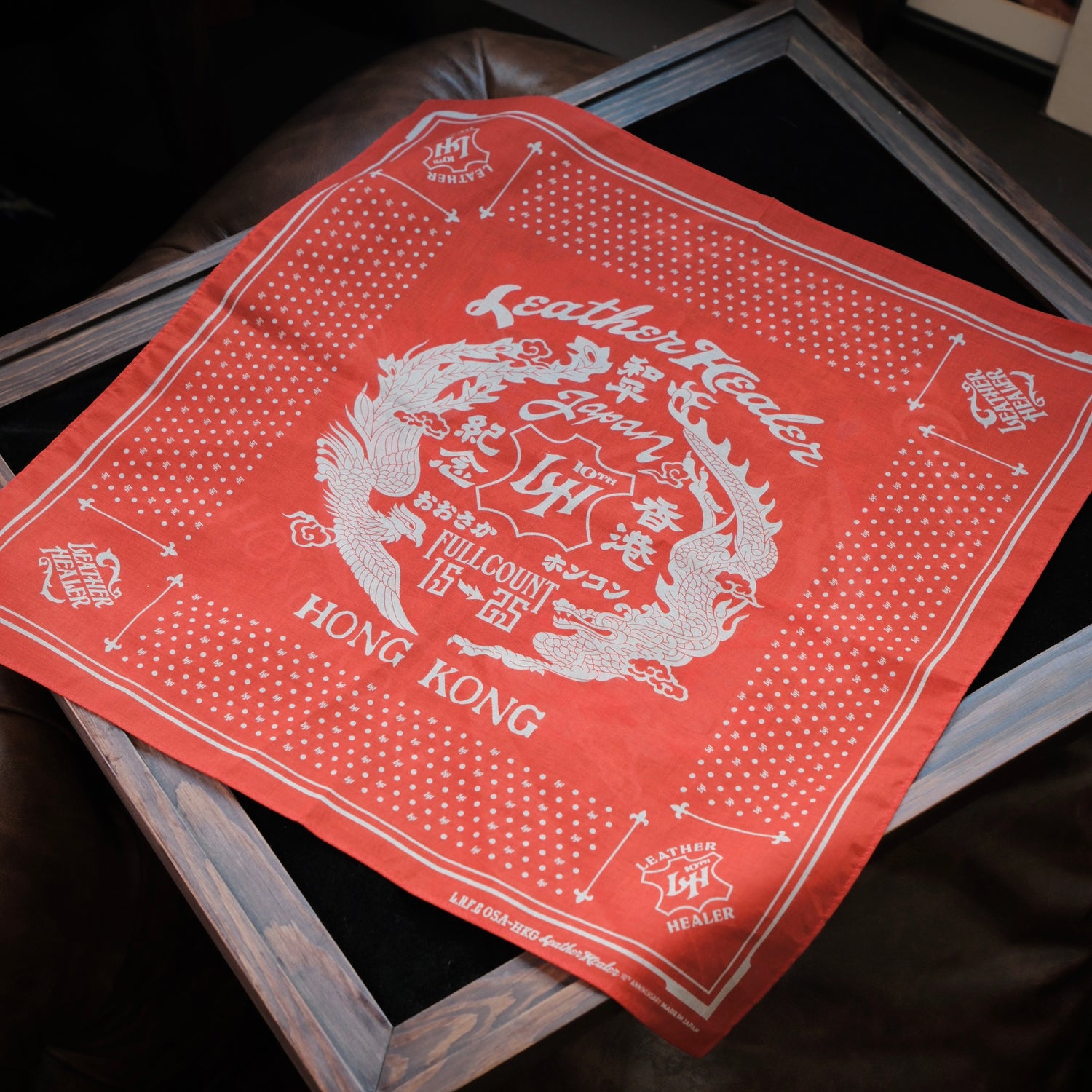 LEATHER HEALER x FULL COUNT Dragon & Phoenix Bandana (LH 10th Anniversary Limited Edition)