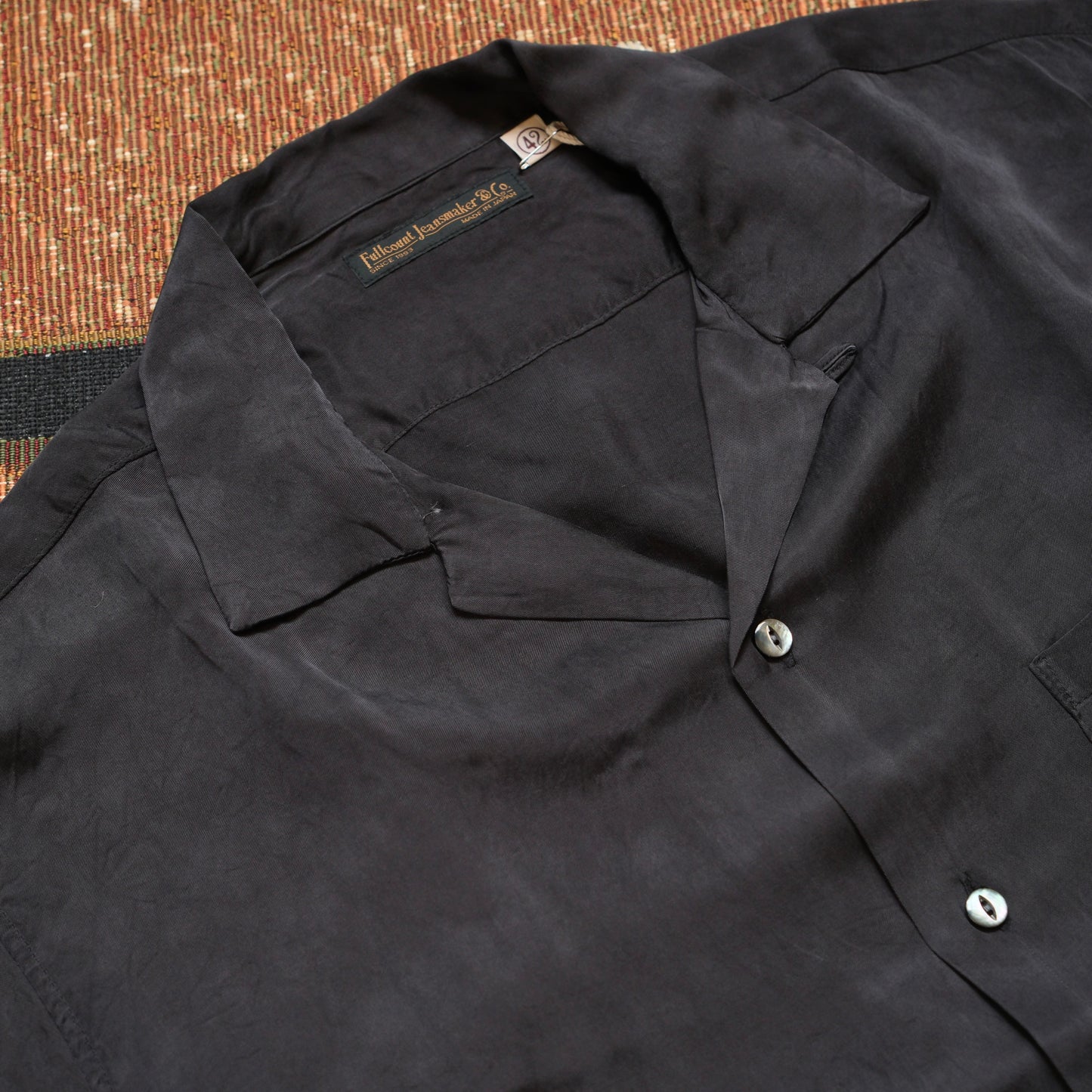 FULL COUNT Fibril Cupra Open Collar S/S Shirt