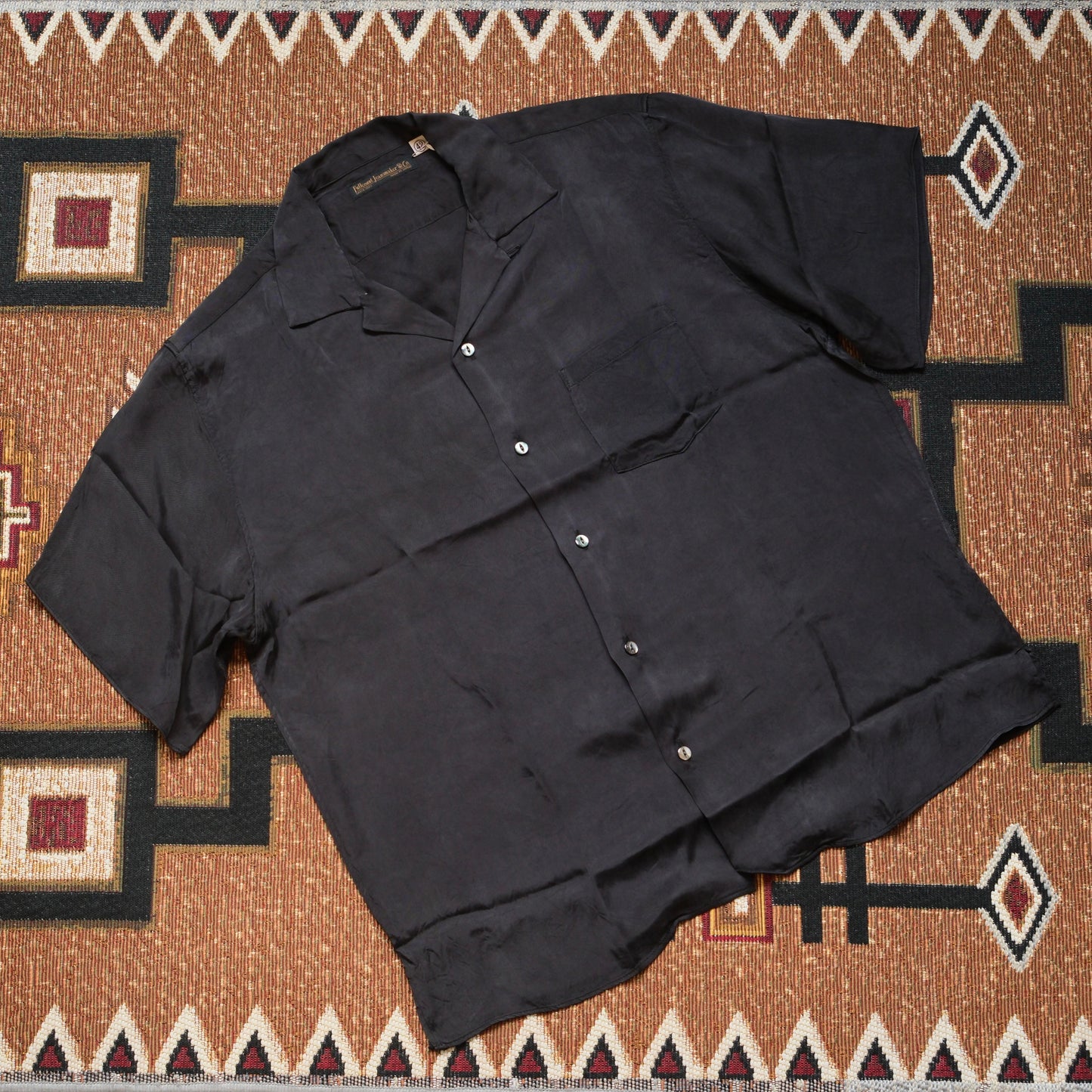FULL COUNT Fibril Cupra Open Collar S/S Shirt