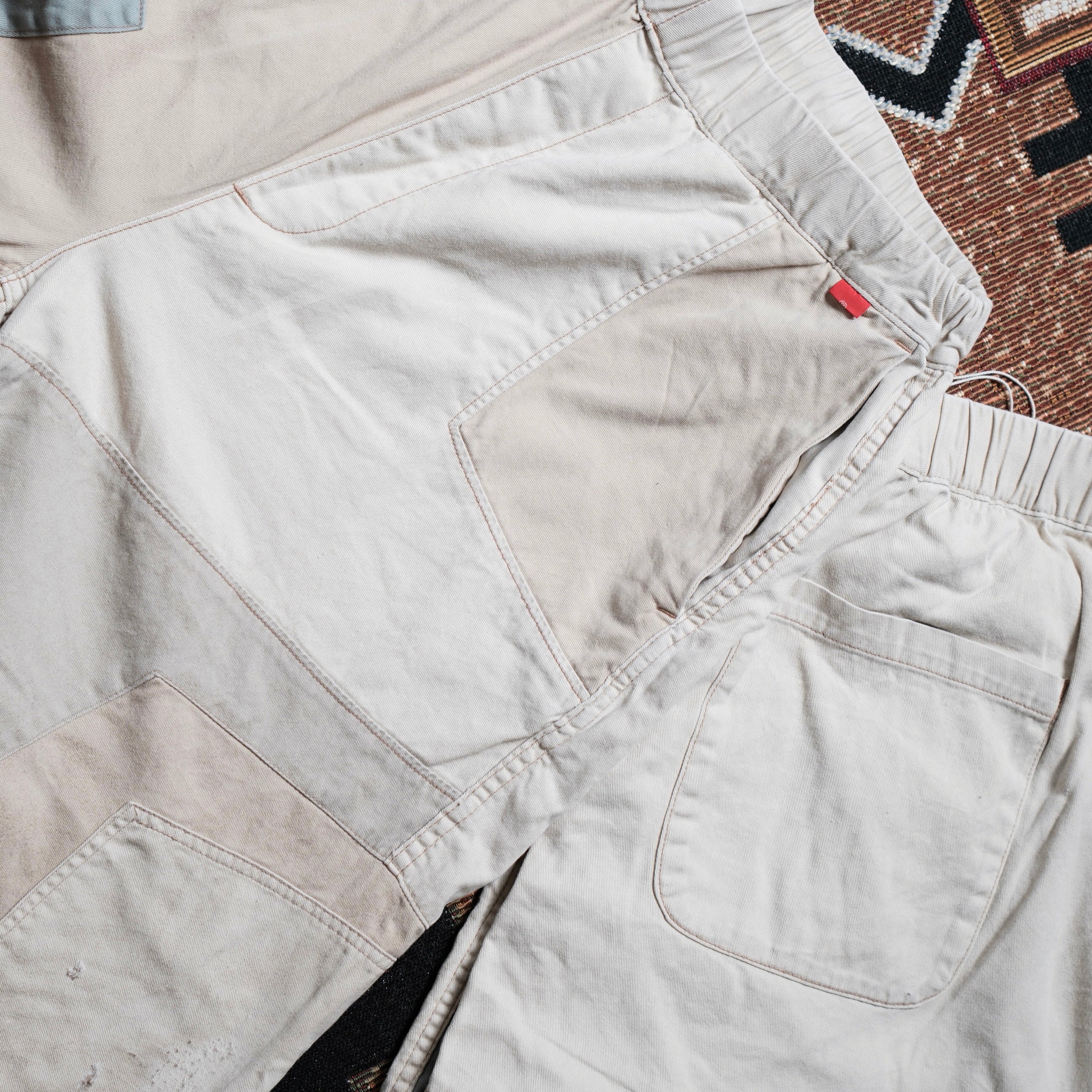 ANACHRONORM Remaked Mix Panel Wide Easy Pants – Leather Healer