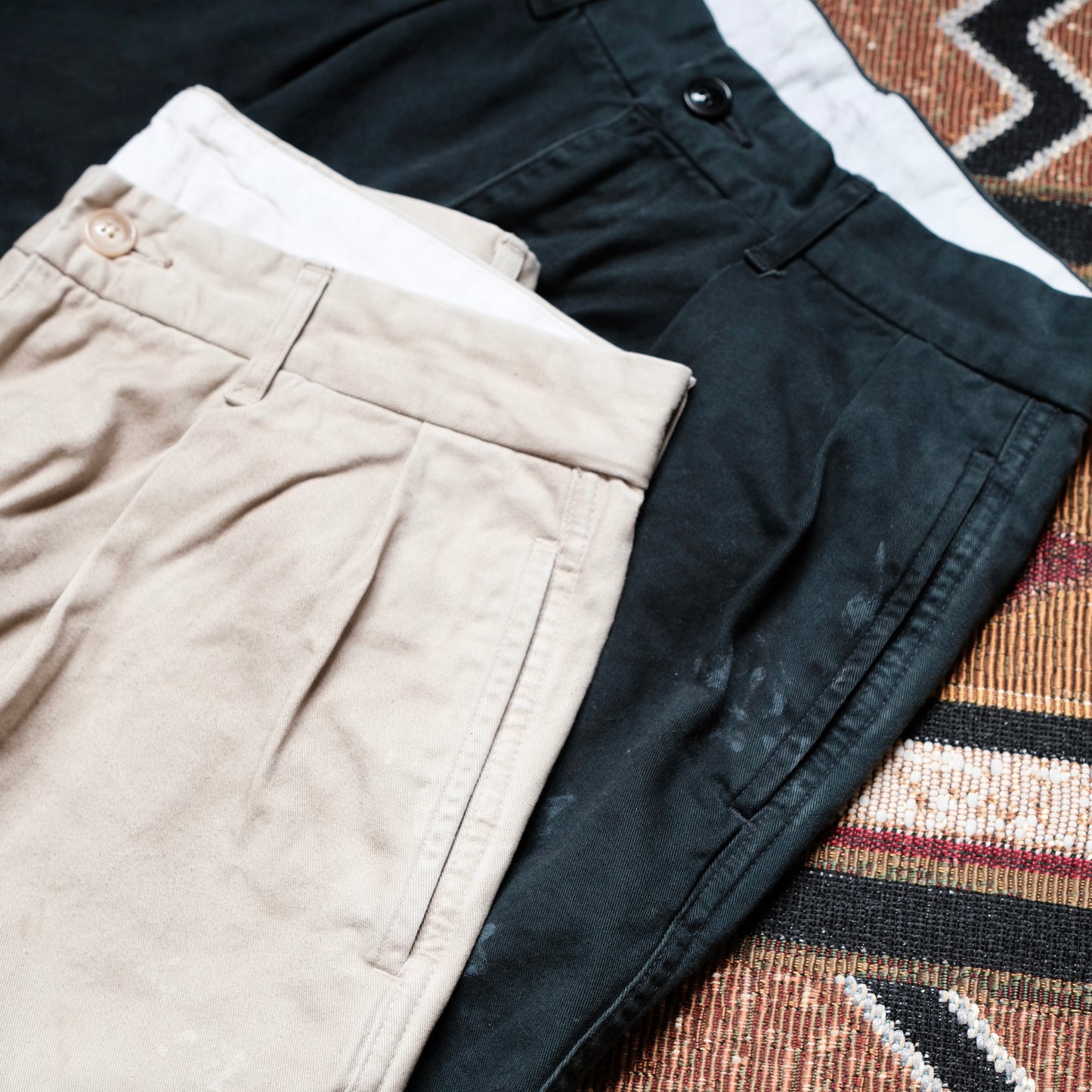 ANACHRONORM Dirtwork Wide Chino Trousers