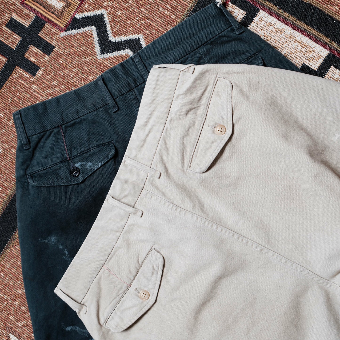 ANACHRONORM Dirtwork Wide Chino Trousers
