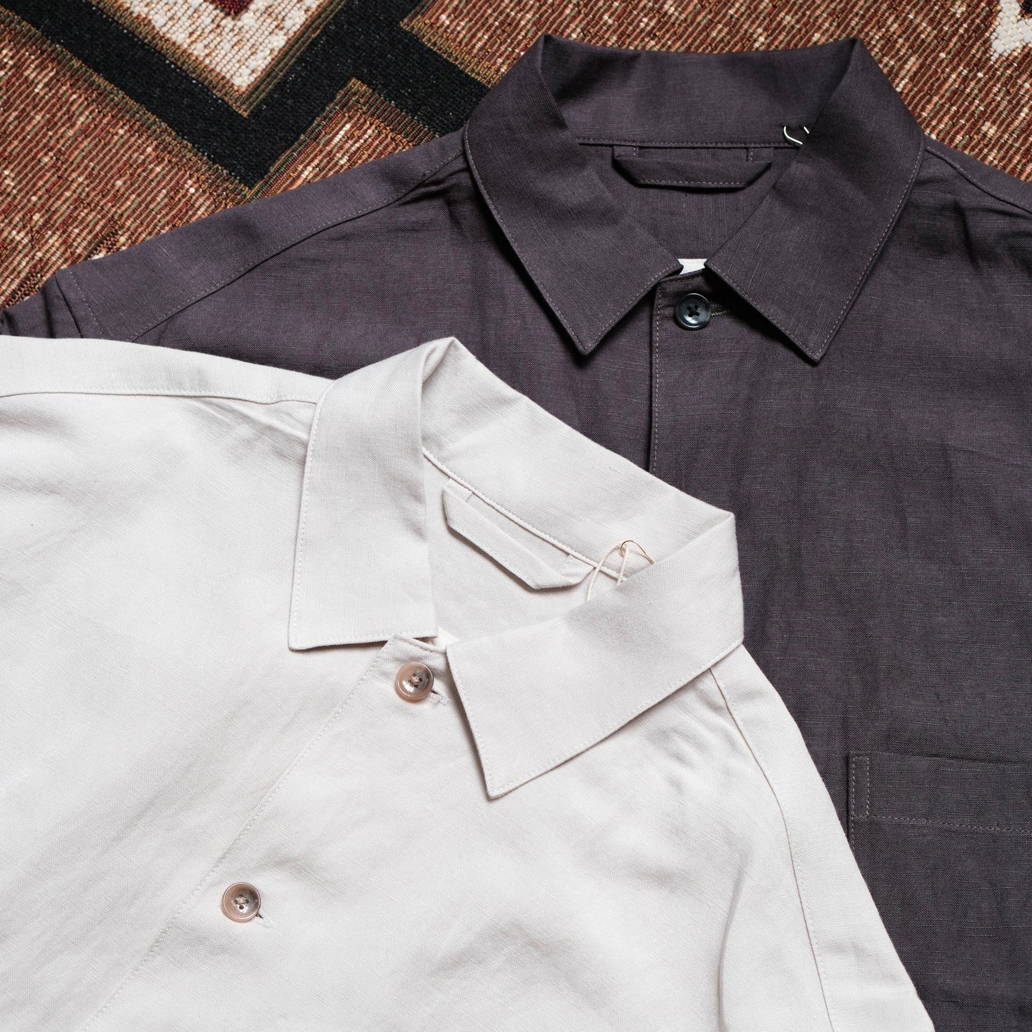 ANACHRONORM Drape Line Open Collar Shirt